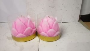 Lilin Teratai & Lilin Dekorasi Warna Pink 12 Jam