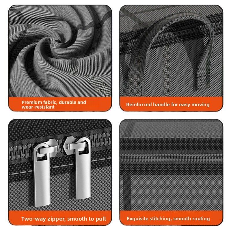 Extra Large Black Woven Storage Bag, Non-Woven Quilt Packing Bag For Moving & Bedroom Organization
_voghion.com