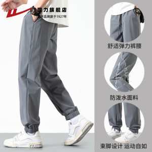 Casual Ice Silk Thin Sport Pants Mens Spring Autumn New Style Loose Trousers Workwear Outdoor City Life Nylon Fabric