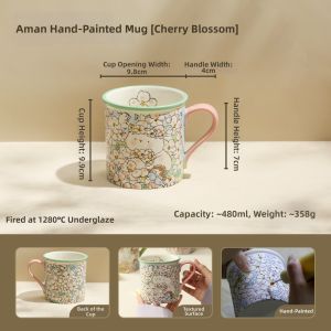 LOTUS BLUE | Pretty Home & Office Ceramic Water Cup