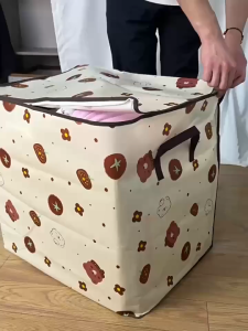 QSHL0763 Storage Box Lipat Serbaguna Motif Bear Box Penyimpanan Selimut Bedcover dan Baju Ukuran 140L 180L