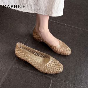Daphne | Lace-Up Transparent Jelly Womens Sandals