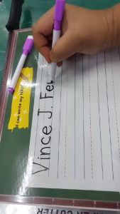 NAME Tracing Write and Wipe A4 SIZE (REUSABLE) personalized for kids with 1 free marker