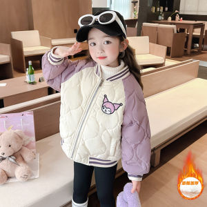 Clow M Cotton Coat Girls Baseball Jacket Winter 2024 New Arrival Western Style Kids Thickened Western Style Girl Puffer Jacket