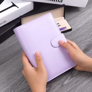 A5/A6 Leather Binder Refill Notebook Cover Diary Stationery Storage Bag Spiral Binder Plan