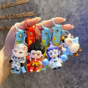 NeZha 2 Kartun 3D Three-dimensional Keychain Pendant Ao Bing Bag Ornament Hadiah Kecil Hadiah Kreatif
