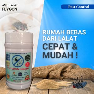 FLYGON Tisies 50 Gram AMPUH Basmi Lalat Rumah Dan Hijau AMAN PRAKTIS Tinggal Tabur/ Oles/ Tabur Saja Hidup Lebih Sehat Dan Nyaman Tanpa Gangguan Hama Mirip Agita