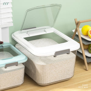 Home Use Thickened Rice Storage Bucket Waterproof Insect Proof Sealed Storage Box Flour Container Kitchen Storage Solutions