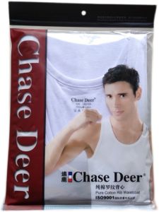 Mens Deer Chasing Vest Summer Simplicity White Knitted Fabric Pure Cotton Breathable Rib Stretch One-Piece Cotton Hurdle 2308