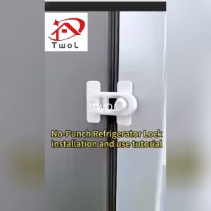TWOL SHOP stock no.QAZ，1pcs Baby Lock Fridge Proofing Child Safety Lock with Rotating Switch Adhesive Proof Latch Oven Door Lock