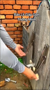 Inox -1 Cặp - 2 cái Bản lề gập thông minh Giá ke đỡ bàn gấp gọn treo tường Pát ke chữ L chịu lực