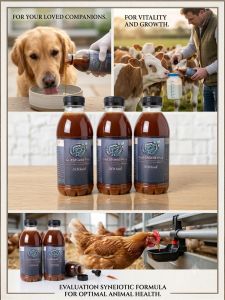 GutShield Plus 500ml - Vitality and Growth Supplement - Evaluation Synebiotic Formula for Dogs Cats Livestock - Digestive Health Support