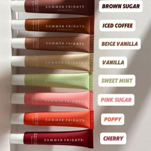 Summer Fridays Lip Balm Moisturizing Mirror Lip Gloss Lip Vanilla Pink Sugar Coffee Cake Smell Lipstick Transparent Oil Makeup