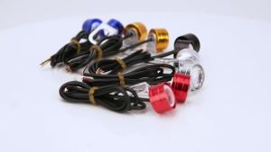 2PCS Motorcycle Strobe LED 3 Color Eagle Eye Flashing Light with Brackets Daytime Running Lights for Spotlight Motor Accessories