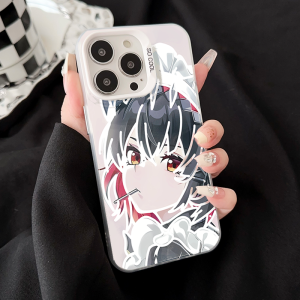 Anti-Fall Shark Sister Ailinio Phone Case for Apple 17 iPhone 15 Pura 70 Leica En Xiaomi 14 Redmi K70 OPPO Vivo Matte Silver Colorful Hard Shell