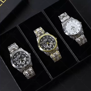 Tisell - Jam Tangan Pria Bisnis Anti Air Strap Stainless Steel Analog