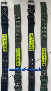 Vòng cổ cho chó 4 lớp 4 phân chữ POLICE dạ quang ( tặng chuông)
