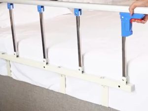 Yeyinuo แบบพับได้ 4 ขั้น - ราวช่วยพยุง ที่กั้นเตียง ราวกั้นเตียง  ราวพยุง ราวกันตกเตียง ราวกันตก  ราวจับ พยุงตัว ลุกจากเตียง สำหรับผู้สูงอายุ  ราวพยุงตัว พร้อมขาติดตั้ง  ติดตั้งง่าย