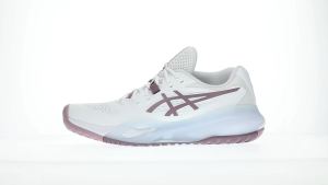 ASICS Women GEL-RESOLUTION X Tennis Shoes in White/Dusty Mauve