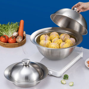 Korean Style 304 Stainless Steel Multifunctional Flying Saucer Steamer Pan Large Capacity for Home Use Steaming Buns And Dumplings