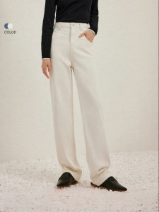 Yigue | Slim Fit High Waist Straight Leg Pants