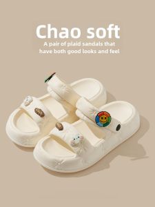 ผู้หญิง รองเท้าแตะกลางแจ้งส้นหนาสวมใส่ได้สองทาง ฤดูร้อน รองเท้าแตะภายในบ้าน หลากหลาย รองเท้าแตะชายหาด รองเท้าแตะ Sensation