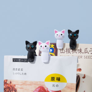 【On Sale】8Pcs Portable Food Snack Seal Bag Sealing Clips Cartoon Cat Paper Clip Kitchen Storage Tool