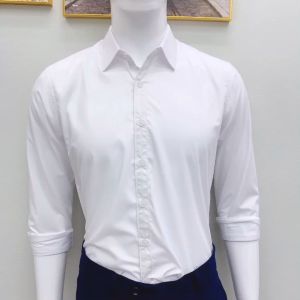 Áo Sơ mi nam GEN ALPHACHẤT LIỆU KATE LỤA Sơ mi lụa 1 túi ngực công sở GEN124