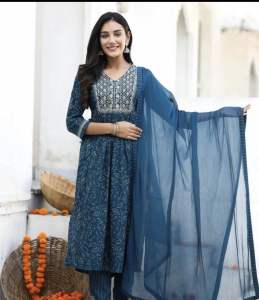 ✈️Anarkali kurta pant and dupatta set พรีเมี่ยมชุดอนากาลีนำเข้า สินค้าพร้อมส่ง