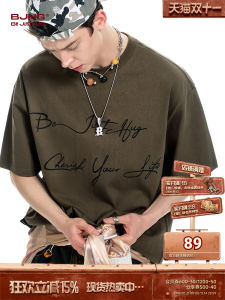 Áo Thun Cotton Tay Ngắn Mùa Hè 2025 Của Thương Hiệu Mỹ Dành Cho Nam Và Nữ Phong Cách Thường Ngày in Chữ Thoải Mái Rộng Rãi