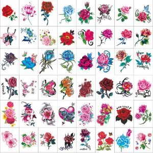 YUNAFIN Gift Butterfly Flower Tattoos Temporary Waterproof Body Art Stickers Tattoo Stickers