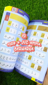 Iqro Juz Amma Bersuara Sampul Hardcover Fullcolor Free Custom Nama dan Foto Desain Untuk Anak-anak