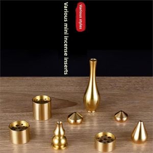 MONLEYTA | Pure Copper Indoor Incense Holder Stand Small Gourd Base Nine Holes Incense Burner Holder Incense Stick Tray Incense Burner Stand