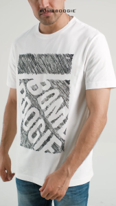 Bombboogie Kaos Pria Slimfit Varden Offwhite 12F24B4OW