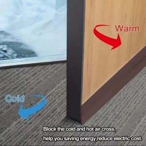 1pc Door Draft Stoppers For Bottom Of Door Adjustable Self-Adhesive Sound-Proof Door Bottom Seal Strip