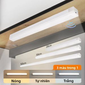 Đèn LED Sạc USB Có Cảm Biến Chuyển Động Đèn Ngủ Có Thể Điều Chỉnh Độ Sáng 50/30cm Loại C Cho Tủ Quần Áo Tủ Quần Áo