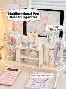 Rotating Desk Organizer Pen Holder