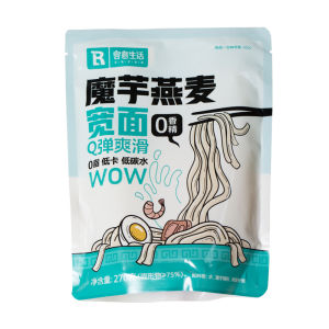 Low-Calorie Oats Konjac Wide Noodles 270g Bagged Ready-To-Eat Snack Instant Meal Light Food No Cooking Required by Rongyi Life