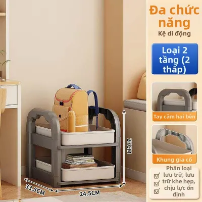 MINGZHIYIFAN | Kệ Sách Di Động Có Bánh Xe