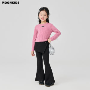 Trendy Girls Spring Autumn Flared Pants Big Kids Casual Style mid Waist Long Leggings Korean Version Skirt Pants Moon Kids