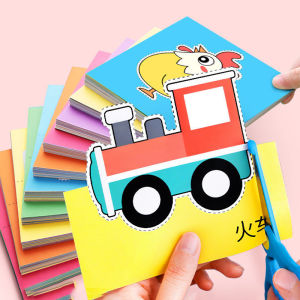 96 Cái Bộ Dụng Cụ Cắt Giấy Thủ Công Dành Cho Trẻ Em Với Kéo An Toàn Cho Trẻ Em Sách Hoạt Động Nghệ Thuật Giấy Sáng Tạo Đồ Dùng Học Tập Sớm Sáng Tạo Cho Trẻ Em 3-12Y