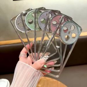 เหมาะสำหรับ X8 OPPO Find ค้นหา X8โปรเคสโทรศัพท์มือถือชุบบางเฉียบคุณภาพสูงโปร่งใสเคสแฟชั่นแป้งกากเพชรฝาครอบรวมทุกอย่างเคสโทรศัพท์มือถือโทรศัพท์มือถือกันกระแทก