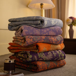 Retro Style Pure Cotton Double Layer Bed Sheet Set Three Pieces Quilt Cover Pillowcase Single Double Bed Canopy New 2024