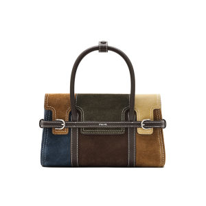 muva | Colorblock Handbag Small Square Bag Leather Crossbody Bag