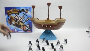 Mainan Pinguin Balance Boat Pirates - Mainan Penguin Balance YG17 - Board Game Pinguin - Family Game Kapal Bajak Laut Keseimbangan