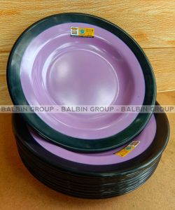 PROMO 3 PCS PIRING MAKAN MELAMINE 9" GOLDEN DRAGON SNI ORIGINAL FOOD GRADE | PIRING MAKAN MELAMIN UNGU TEBAL | PIRING MELAMIN