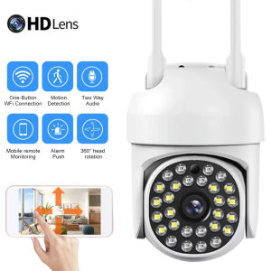 Camera Giám Sát Không Dây HD 2MP 1080P Âm Thanh Hai Chiều 2.4G WiFi 28 LED Hồng Ngoại Quan Sát Ban Đêm Phát Hiện Chuyển Động Xoay 360 Độ Cho Trong Nhà Ngoài Trời