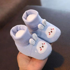 Denosim vớ dày vải lông có đế mềm bé gái giày cho thời tiết thu đông bé trai dễ thương vớ đi bộ chống trượt hoạt hình cho trẻ sơ sinh trẻ mới biết đi