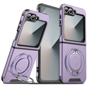 szhaiyu | Armor Protection Back Cover Phone Case for Samsung Galaxy Z Flip 8 7 FE 6 Flip8 Ring Holder Kickstand Magnetic Bracket