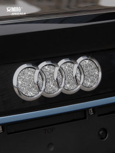 Suitable for 11-17 Audi A8L Restoration Diamond-Embedded Front and Rear Car Logo Rim Sticker Car Door Handle Diamond Decorative Car Sticker